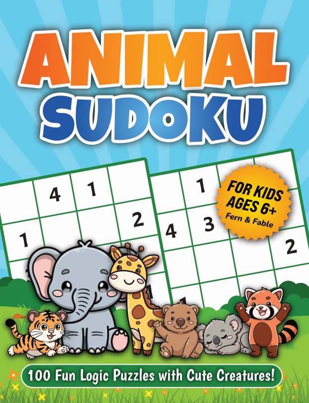 Animal Sudoku for Kids Ages 6+