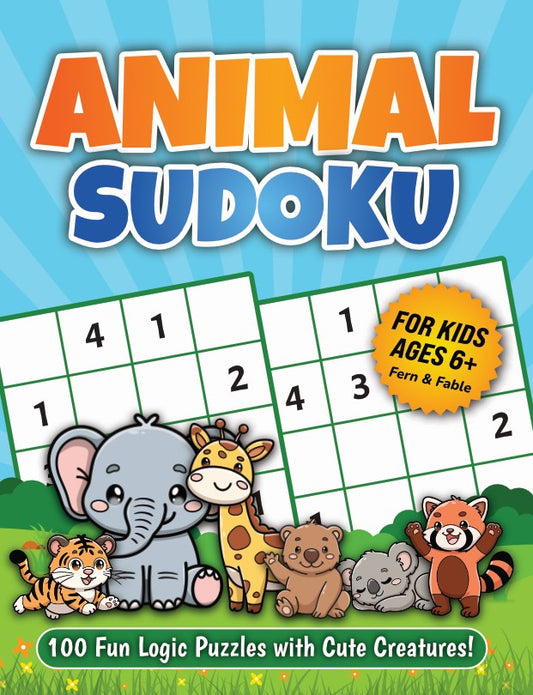 Animal Sudoku for Kids Ages 6+